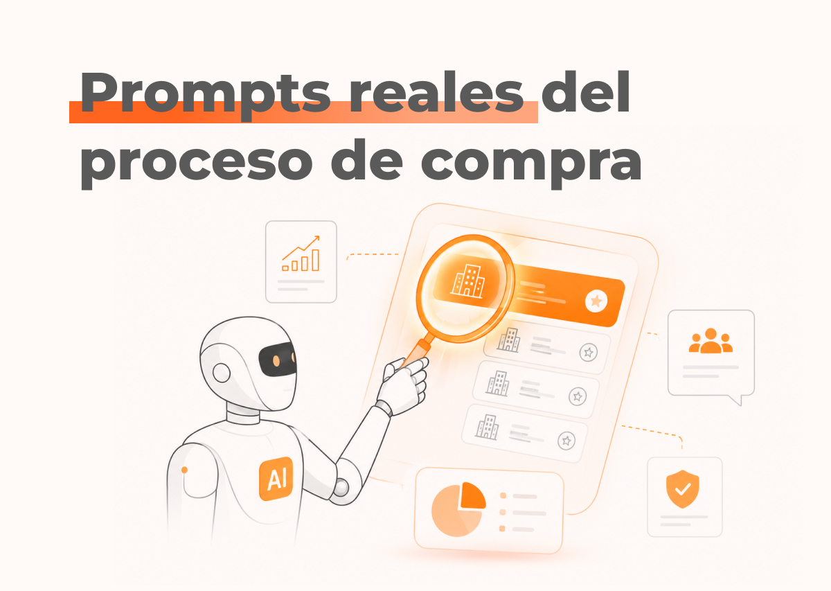 Los prompts que tus compradores le hacen a la IA para elegir agencia (y cómo aparecer en las respuestas)